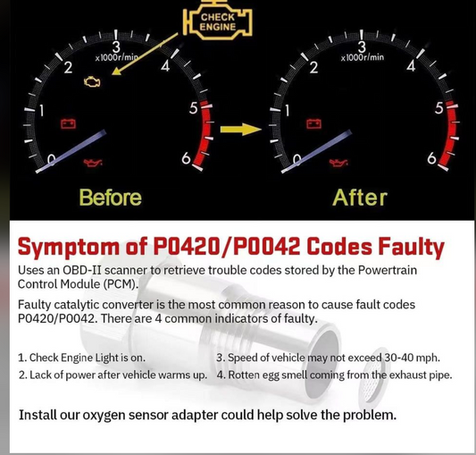How to Fix a P0420 Check Engine Light with an O2 Sensor Spacer