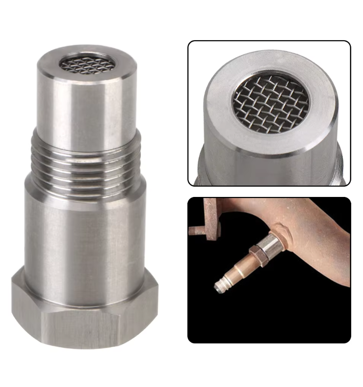 2pcs Extended O2 Sensor Spacer – M18 × 1.5, 46 mm Length, Straight (No Catalytic Core)2pcs