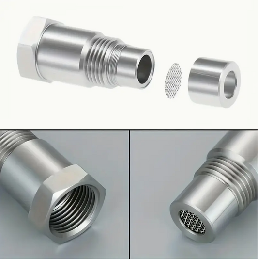 2pcs Extended O2 Sensor Spacer – M18 × 1.5, 46 mm Length, Straight (No Catalytic Core)2pcs