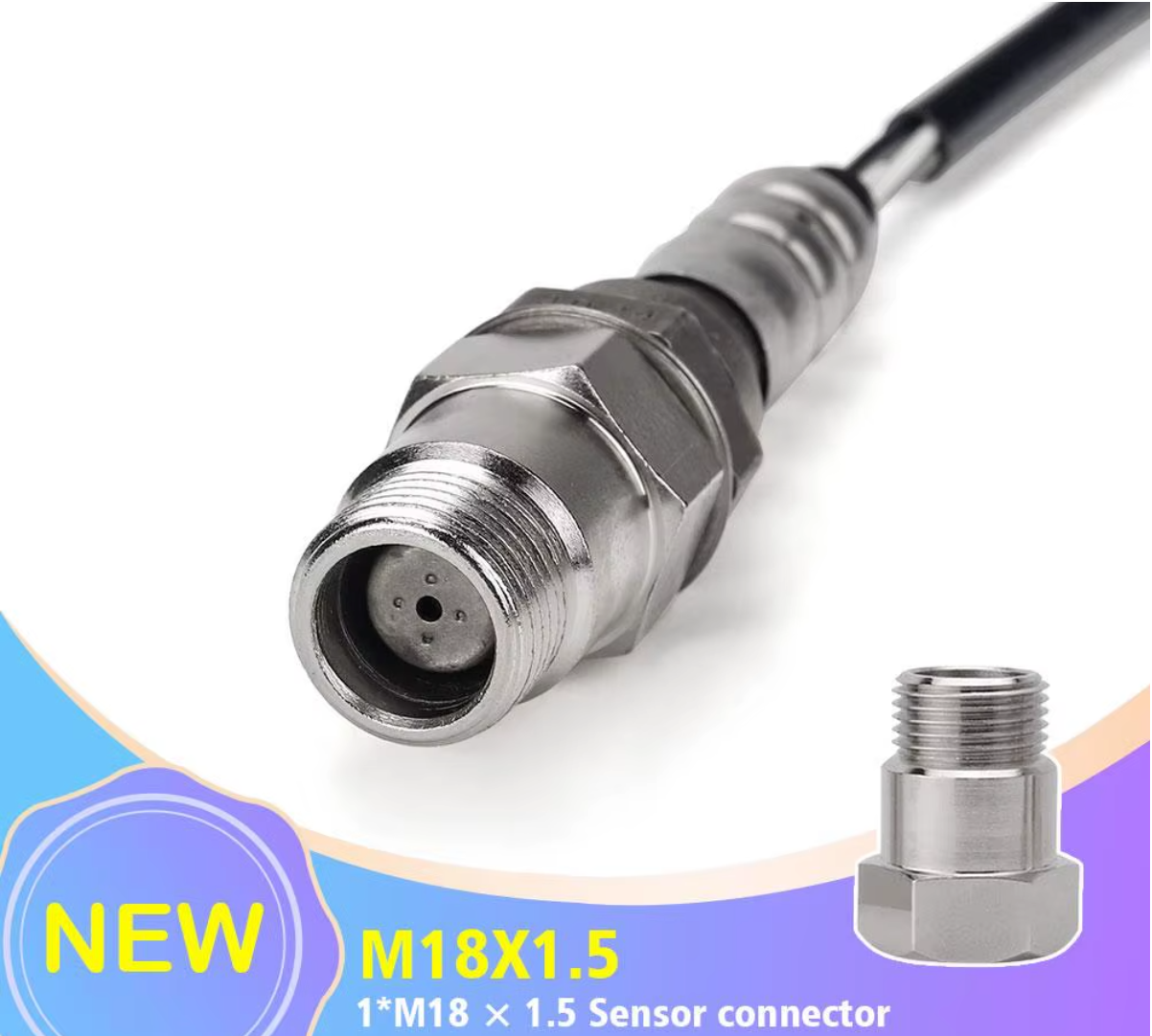 2pcs Extended O2 Sensor Spacer – M18 × 1.5, 32 mm Length, Straight (No Catalytic Core)