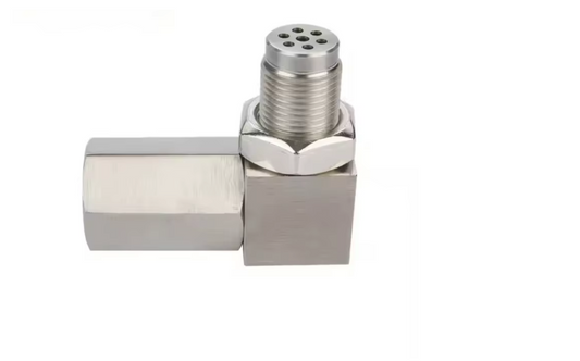 90° O2 Sensor Adapter Spacer – M18 x 1.5 Thread with Mini Catalytic Converter- 90 Degree