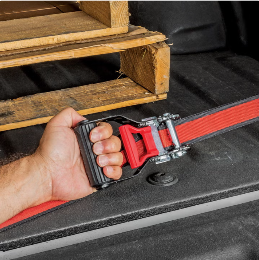 Powerbuilt Heavy-Duty Ratchet Tie-Down Straps 4-Pack – 1.5” x 16’ | 3,300 lb Break Strength