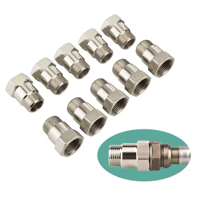 2pcs Extended O2 Sensor Spacer – M18 × 1.5, 32 mm Length, Straight (No Catalytic Core)