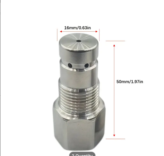 2pcs Extended O2 Sensor Spacer – M18 × 1.5, 50 mm Length, Straight (No Catalytic Core)