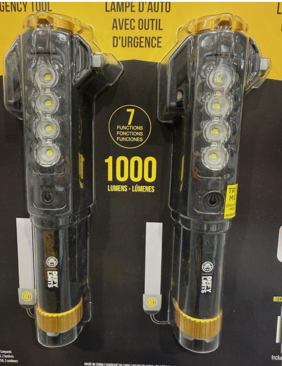 Rechargeable Emergency Auto Light 2-Pack – 1000 Lumens Magnetic LED Flashlight for Car, Garage & Roadside Use