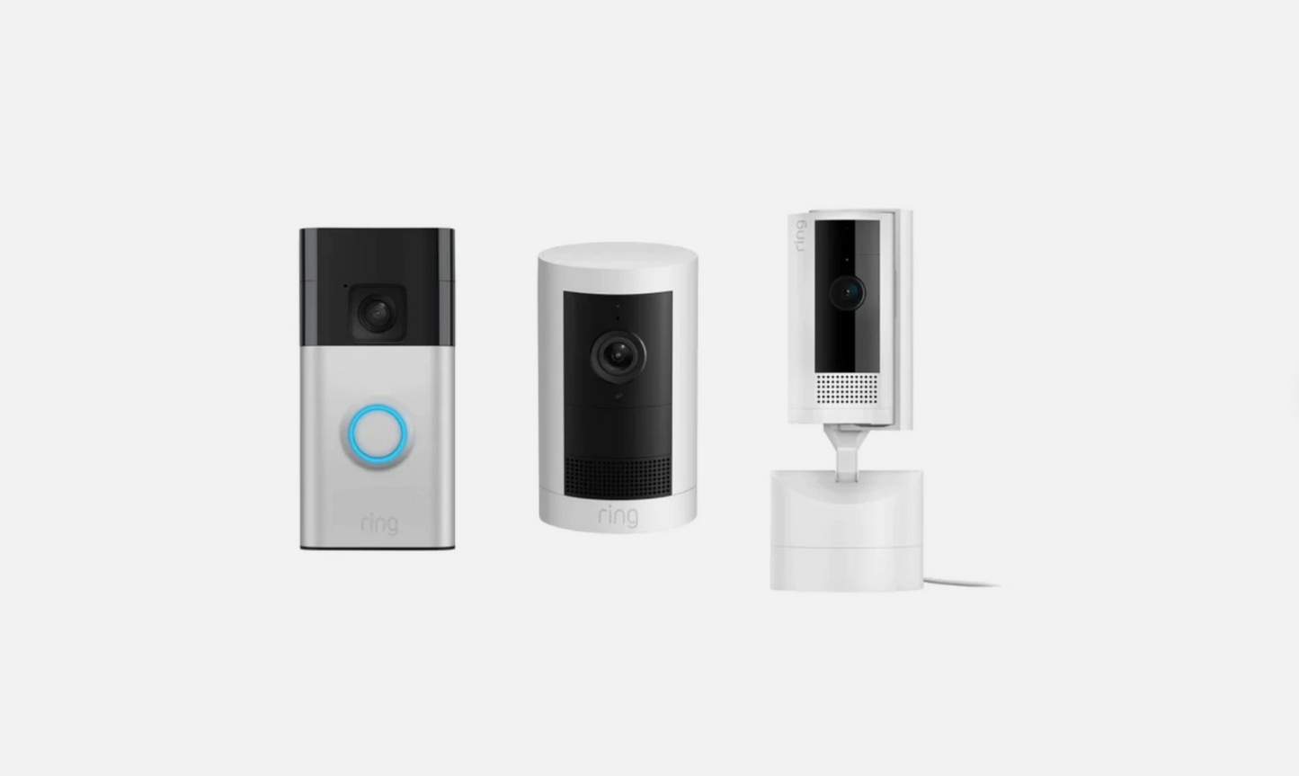 Ring Whole Home Security Kit – Battery Video Doorbell, Outdoor Cam Plus & Pan-Tilt Indoor Cam | WiFi Smart Home System | New