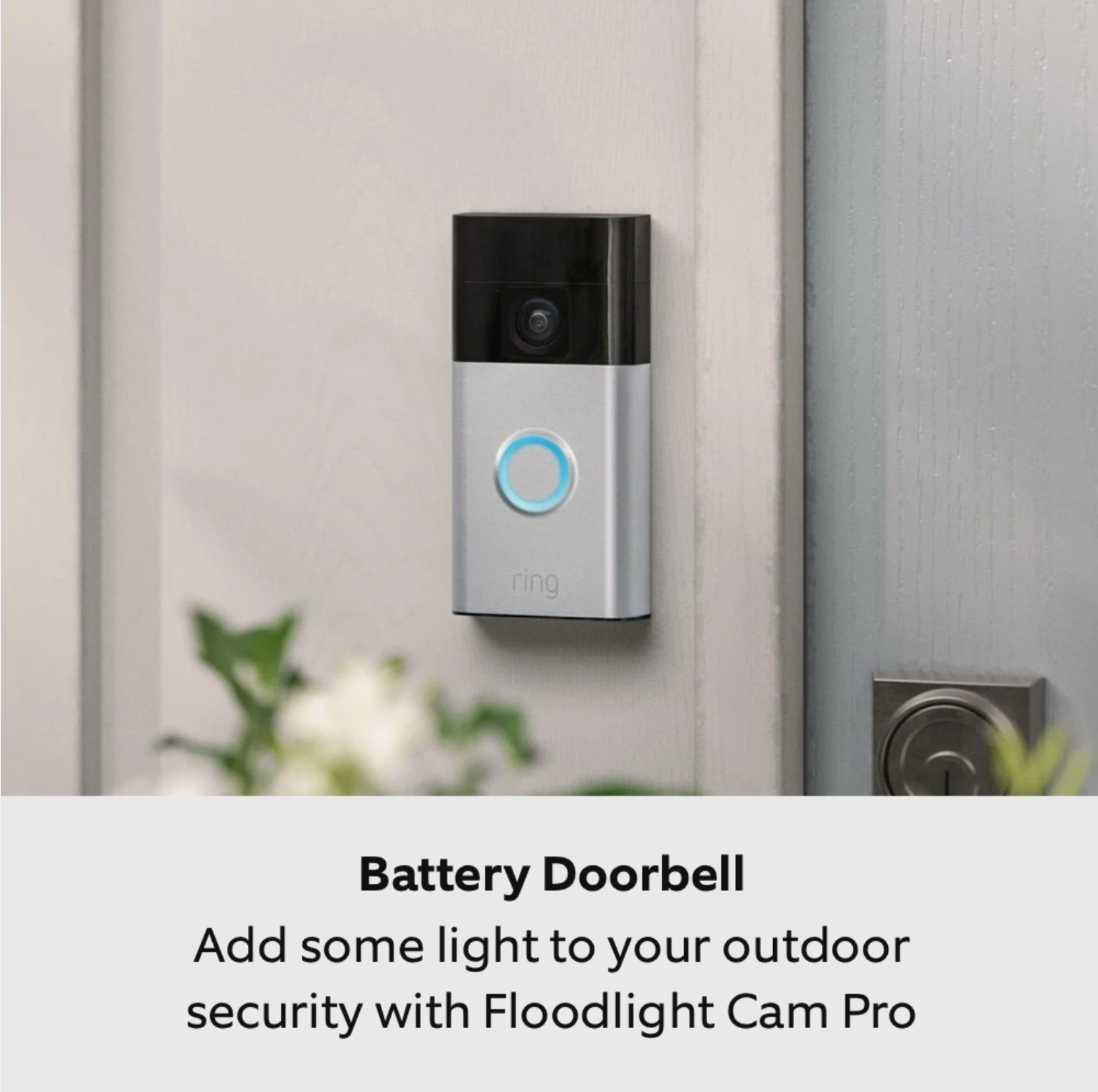 Ring Whole Home Security Kit – Battery Video Doorbell, Outdoor Cam Plus & Pan-Tilt Indoor Cam | WiFi Smart Home System | New