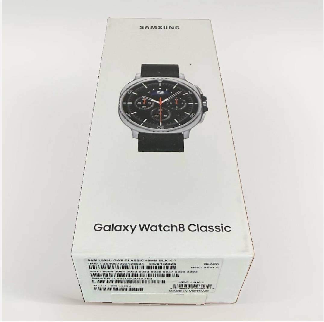 Samsung Galaxy Watch8 Classic 46mm LTE Smartwatch – Black | SM-L505UZKAXAA | New (2025)