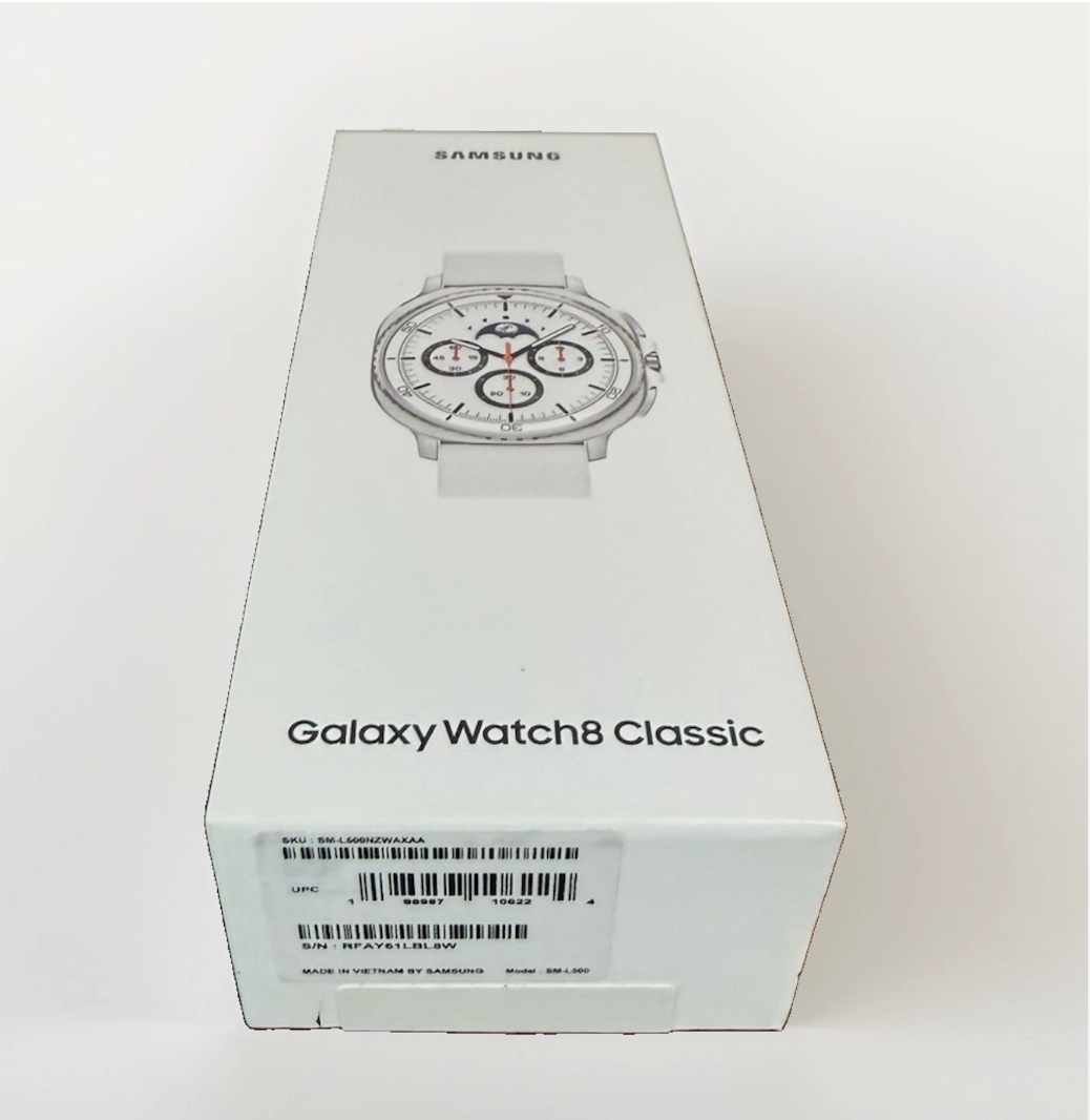 Samsung Galaxy Watch8 Classic 46mm Bluetooth Smartwatch – White | SM-L500NZWAXAA | New (2025)