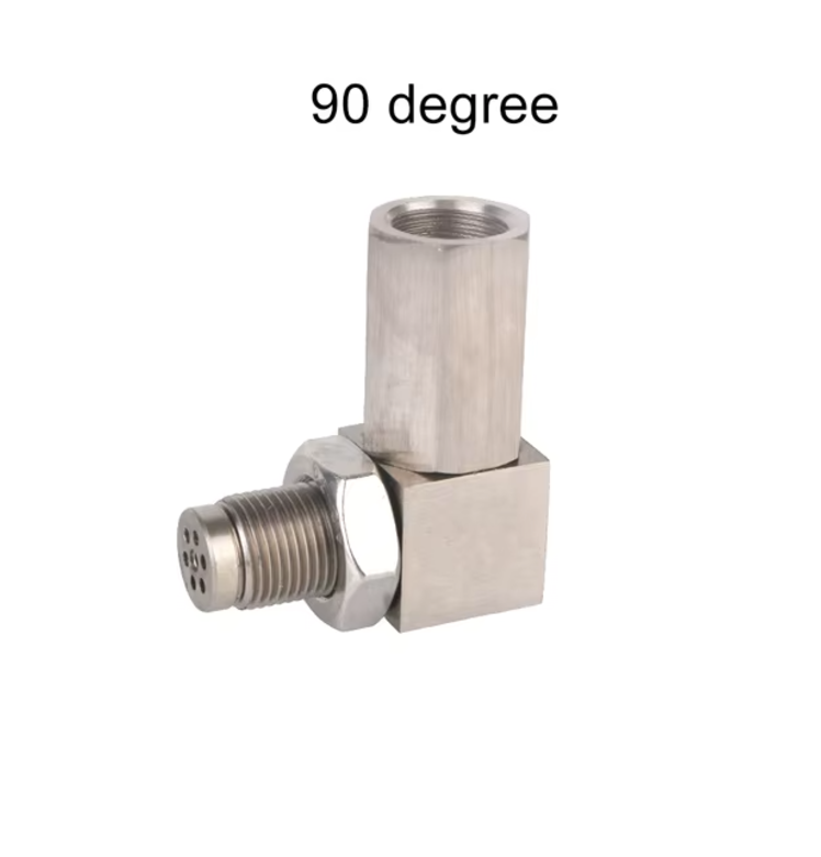 90° O2 Sensor Adapter Spacer – M18 x 1.5 Thread with Mini Catalytic Converter- 90 Degree