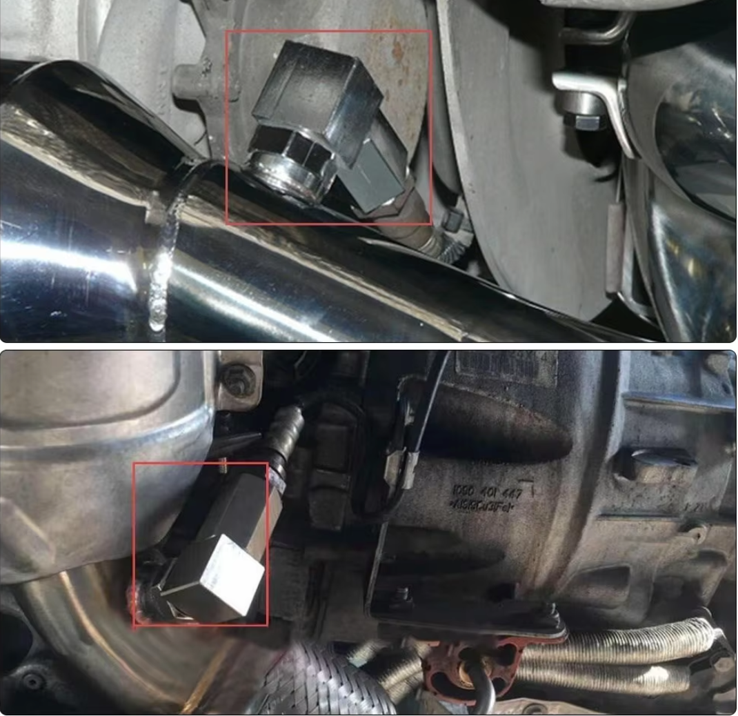 90° O2 Sensor Adapter Spacer – M18 x 1.5 Thread with Mini Catalytic Converter- 90 Degree