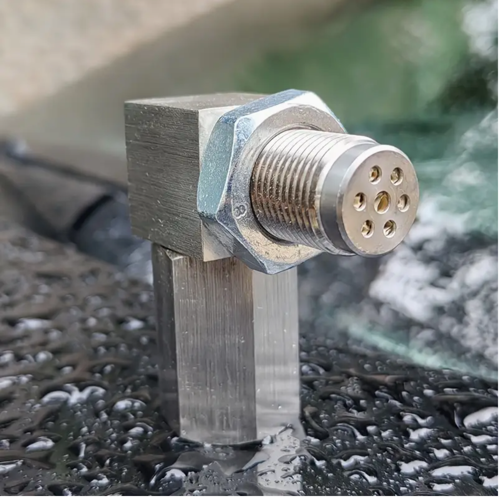 90° O2 Sensor Adapter Spacer – M18 x 1.5 Thread with Mini Catalytic Converter- 90 Degree