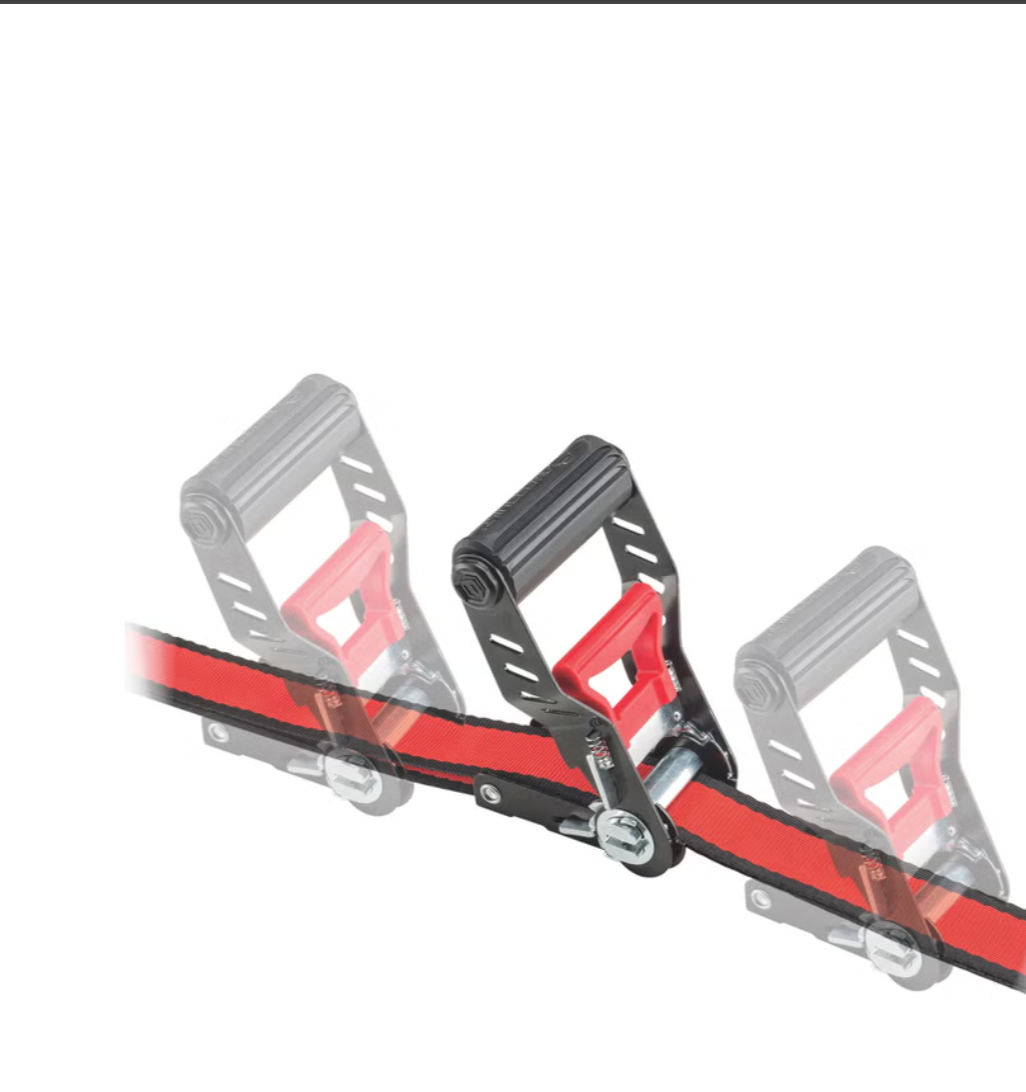 Powerbuilt Heavy-Duty Ratchet Tie-Down Straps 4-Pack – 1.5” x 16’ | 3,300 lb Break Strength