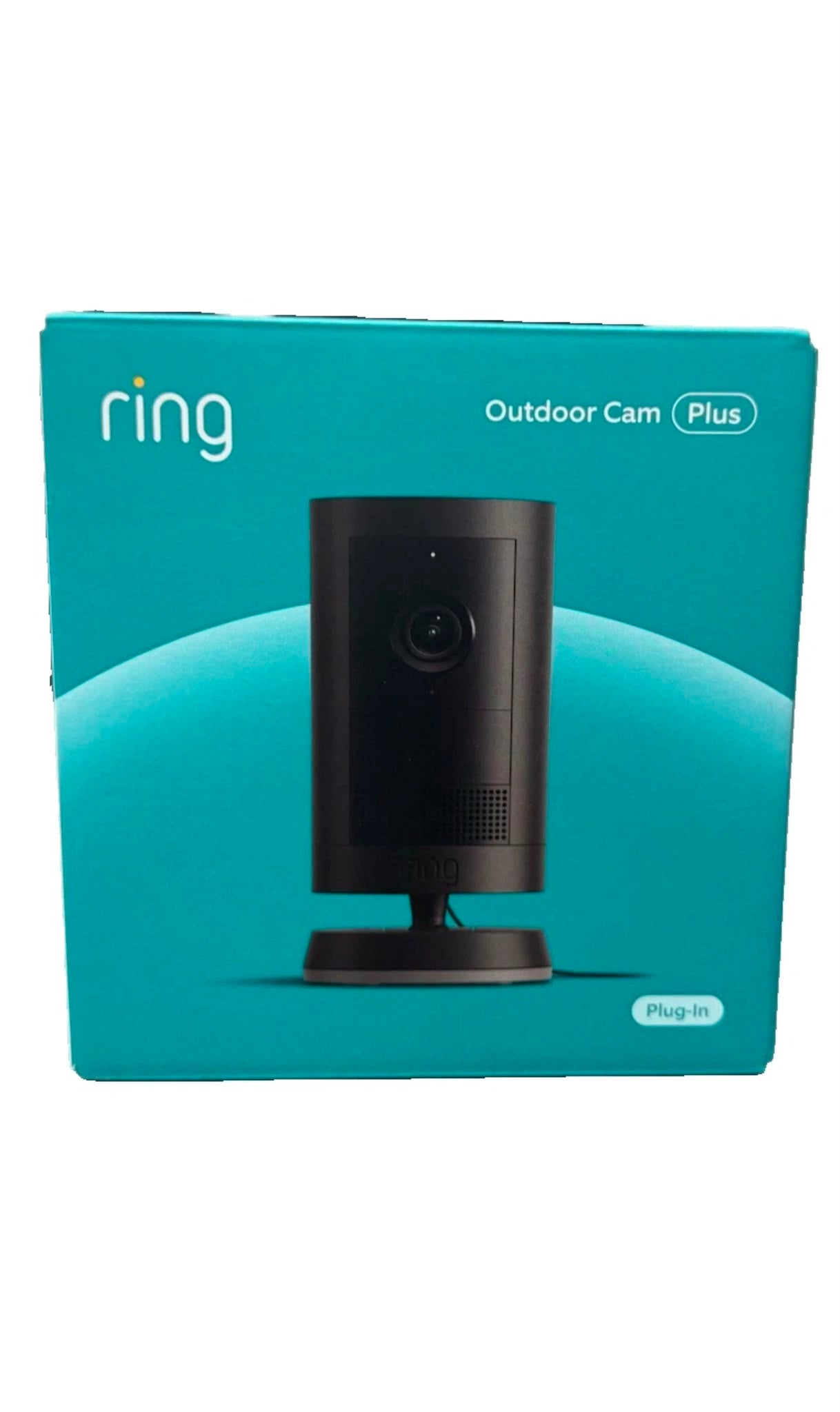 Ring Outdoor Cam Plus Plug-In Camera 2K HD Wi-Fi Black | Alexa Compatible | Factory Sealed