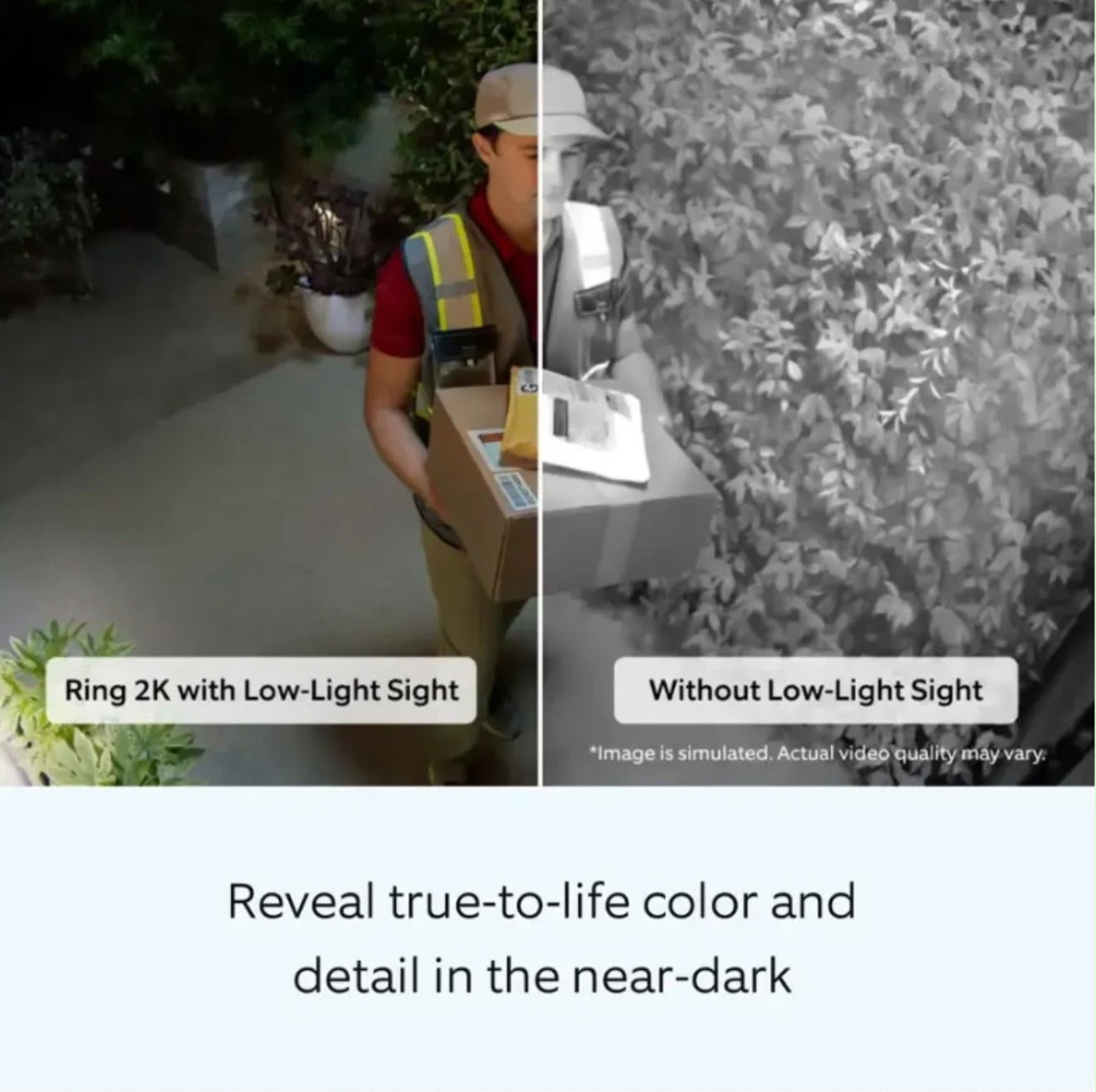 Ring Outdoor Cam Plus Plug-In Camera 2K HD Wi-Fi Black | Alexa Compatible | Factory Sealed